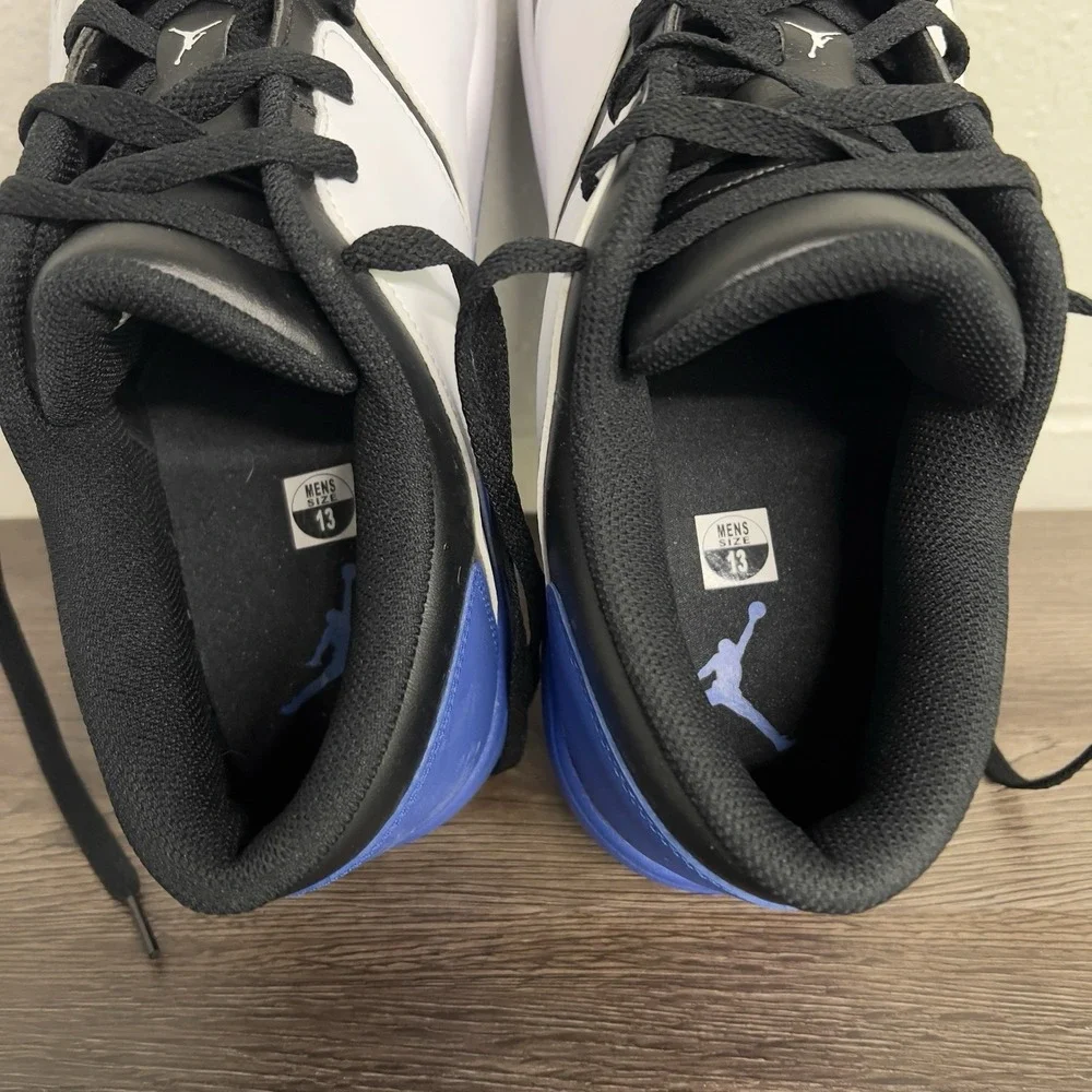 Jordan Flight Court Men's Size 13 Black White Royal Blue Sneakers DV5141-401